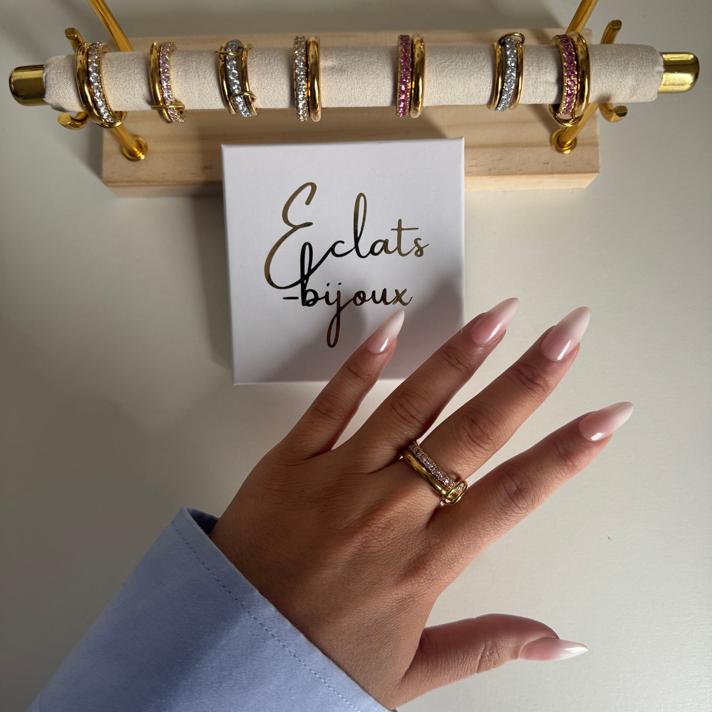 Bague Clara rose