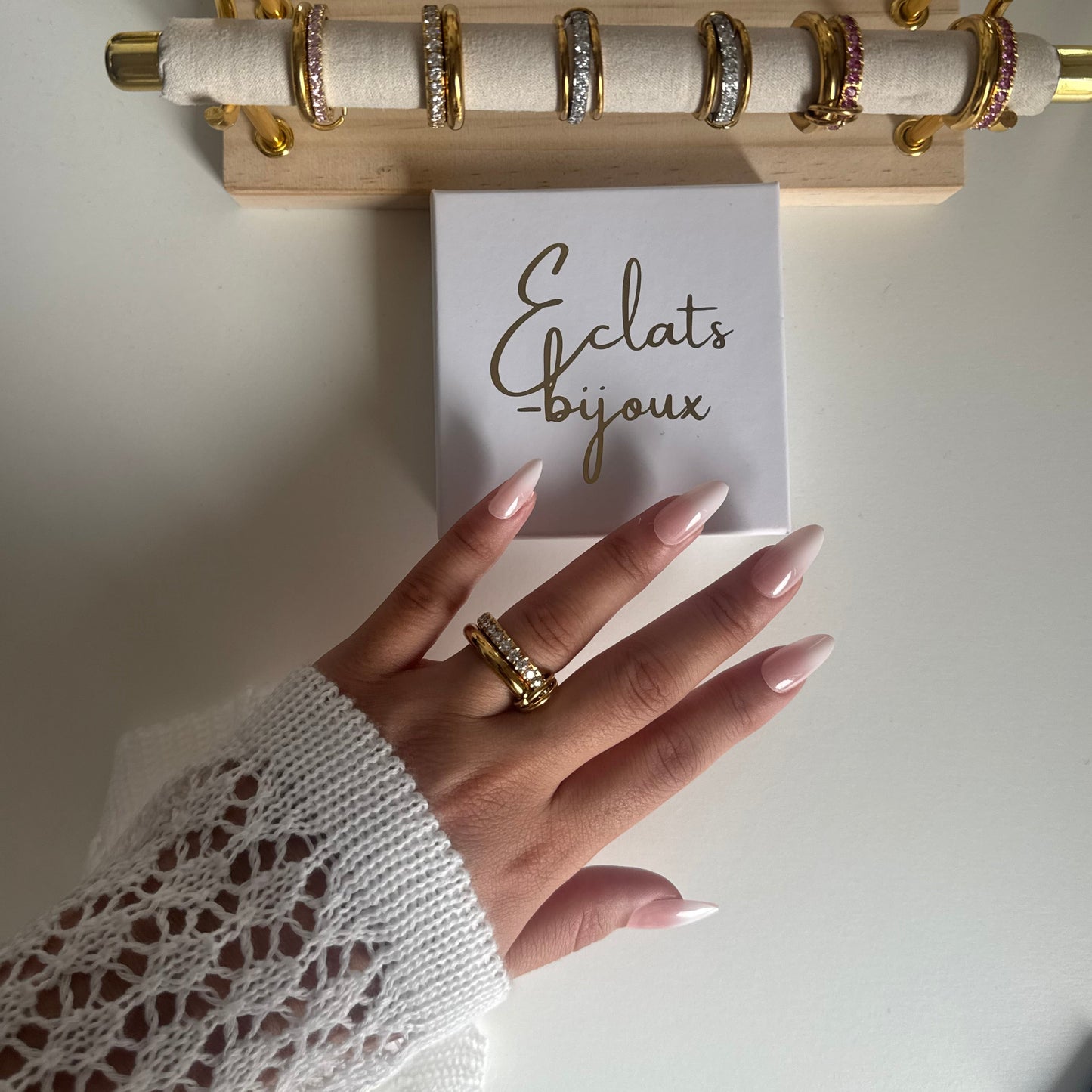 Bague Clara blanc